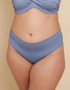 Bikini-High-Slip "Monaco" Blue-grey