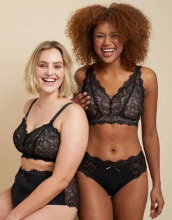 String "Sophia" Black/beige -Angebote SUGARSHAPE Store sugarshape bralette still bralette high panty string sophia front packshot model sand double full 1 1