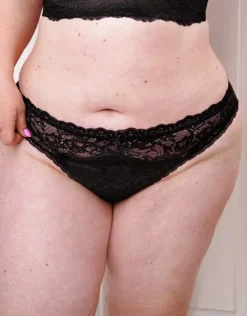 Brazilian-Slip "Eliana Satin" Black