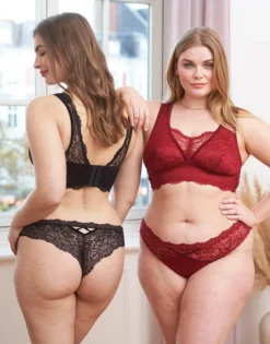 Brazilian-Slip "Eliana Velvet" Burgundy -Angebote SUGARSHAPE Store sugarshape brazilian slip eliana velvet burgundy front back editorial double full 1