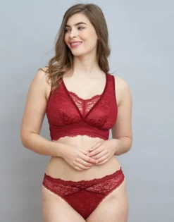 Brazilian-Slip "Eliana Velvet" Burgundy -Angebote SUGARSHAPE Store sugarshape brazilian slip eliana velvet burgundy front packshot model darkgrey single full 2