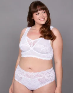 High-Panty "Eliana" White -Angebote SUGARSHAPE Store sugarshape highpanty eliana white front packshot model grey single full 1