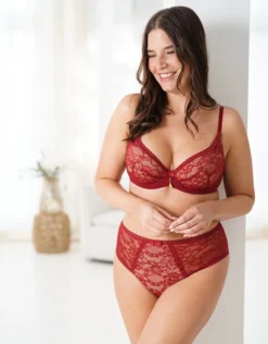 High-Panty "Valerie" Burgundy -Angebote SUGARSHAPE Store sugarshape highpanty valerie burgundy front editorial single full 1