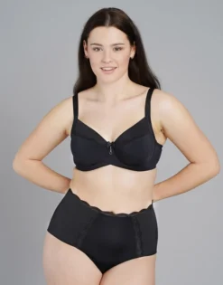 High-Waist-Panty "Clara" Black -Angebote SUGARSHAPE Store sugarshape highwaistpanty clara black front packshot model grey single full 1