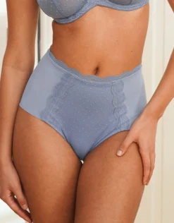 High-Waist-Panty "Clara" Blue-grey