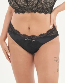 Panty "Sophia" Black/beige
