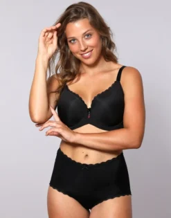 High-Waist-Panty "Pure Basic" Black -Angebote SUGARSHAPE Store sugarshape pure basic black shop highwaistpanty front