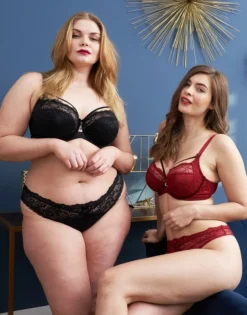 BH "Eliana Velvet" Black -Angebote SUGARSHAPE Store sugarshape spitzen bh eliana velvet black front editorial double full 2