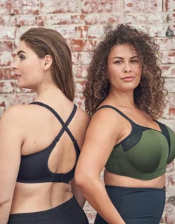 Sport-BH "Motivation" Khaki/black -Angebote SUGARSHAPE Store sugarshape sport bh motivation front editorial double crop 2