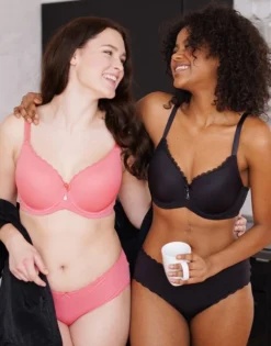 BH "Pure Basic" Black -Angebote SUGARSHAPE Store sugarshape t shirt bh panty pure basic black front editorial double full 3